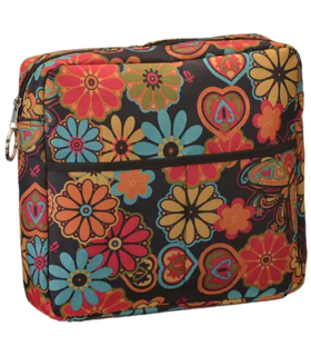 Mobility Bag - Boho Blossoms with POCKETS & STORAGE Nova medical - Navy Blue, none, none, none