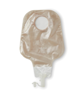 New Image 2-Piece High Output Drainable Pouches 2.25" Floating Flange - Brown