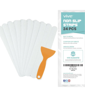Non-Slip Bath Strips   PEEL AND STICK STRONG AND SECURE vive health - Blue