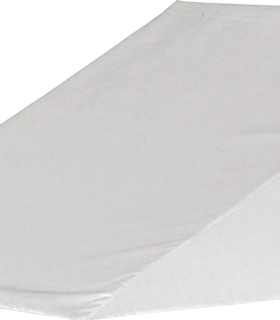 Nova 12 Inch Bed Wedge Gradual slope polyester cotton blend - White