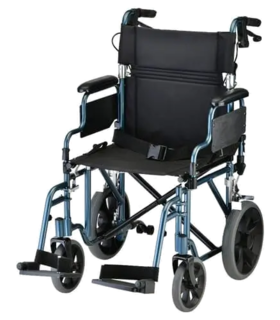 Nova 19" Lightweight Transport Wheel Chair - Blue