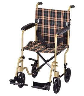 Nova 19" Lightweight Transport Wheelchair - with Swing Away Footrest