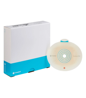 Ostomy Barrier SenSura® Mio Click Trim to Fit, Extended Wear Elastic Adhesive 50 mm Flange Red Code System 10 to 45 mm Opening - Gray