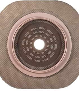 Ostomy Barrier Trim to Fit, Extended Wear Adhesive Tape 57 mm Flange Red  Hydrocolloid  - Brown