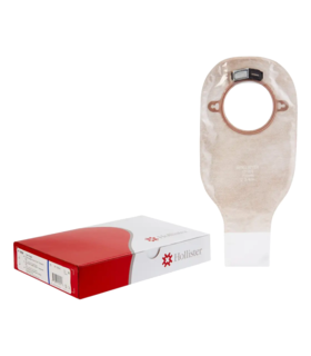 Ostomy Pouch Two-Piece System 12 Inch Length Drainable - Blue