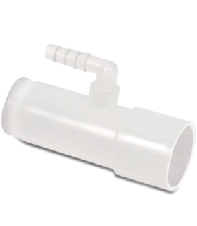  Oxygen Adapter Enrichment Port Connector fits CPAP Tubing Hose Model - White