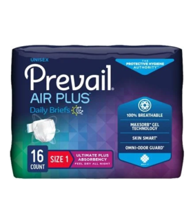 PREVAIL AIR PLUS SIZE 2  Adult Incontinence Brief  - Blue