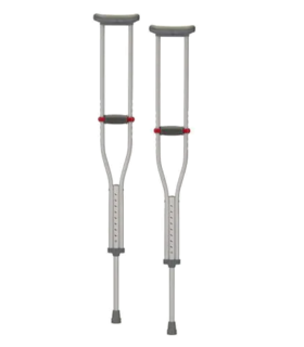 Quick Adjust Crutches Pediatric Lightweight aluminum Nova - Silver