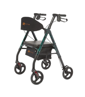 ROYAL DELUXE UNIVERSAL - ALUMINUM 4 WHEEL ROLLATOR WITH UNIVERSAL HEIGHT ADJUSTMENT Aqua - Other