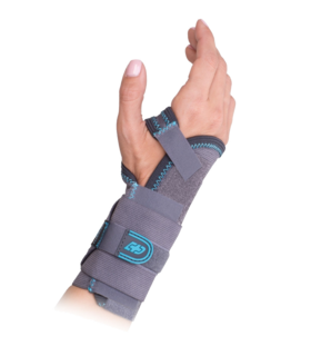 STABILIZING ELASTIC WRIST LEFT HAND  Contoured, removable   DonJoy Advantag - Gray, M, none, none