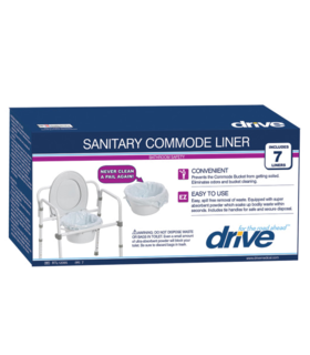 Super Absorbent Commode Pail Liners Drive Medical  - White