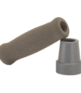 Cane Tip and Grip Replacement Kit - Gray