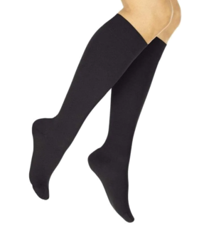Thigh High Compression Stockings Breathable soothing moderate Vive Health - Black, S, none, none