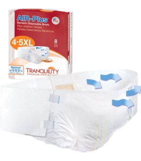 Tranquility AIR-Plus Bariatric Adult Incontinence, Unisex, Case of 32 - White