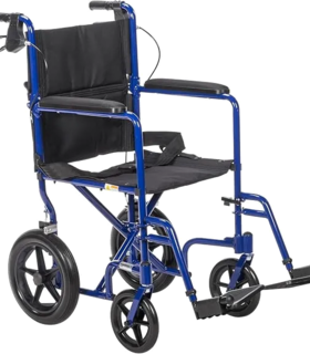 Transport Chairs: Basic Aluminum - Blue