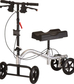 Turning Knee walker scooter  Nova  - Silver,  up to 300 lbs.