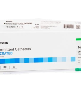 Urethral Catheter Straight Tip Uncoated PVC 14 Fr. 10 Inch - Green, M, none, none