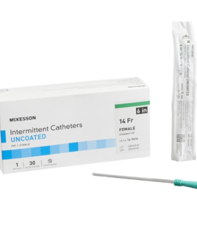 Urethral Catheter  Straight Tip Uncoated PVC 14 Fr. 6 Inch - Green