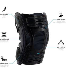  WEBTECH™ LITE KNEE SLEEVE Silicone Back Panel Donjoy Advantage - Black, M, none, none