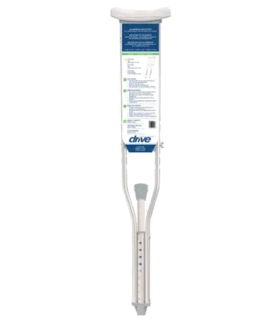  Walking Crutches with Underarm Pad  Non-skid, push-pin Drive medical - Silver