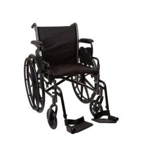 Wheelchair  Dual Axle Desk Length  - Black,  up to 300 lbs.