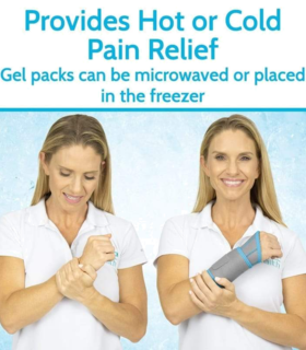 Wrist Ice Wrap  CUSTOMIZABLE Compression SOFT NEOPRENE BLEND - Blue