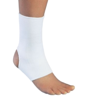 Ankle Sleeve Procare® Large Pull-On Left or Right Foot - White, S