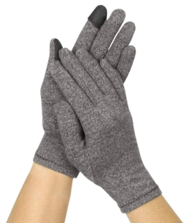 Full Finger Arthritis Gloves Digital Touchscreen Tips Vive Health - Gray, S, none, none