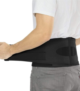 Back Brace with Lower Spine Cushioning Vive Health - Gray, Small