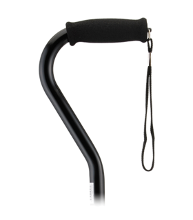 CANE OFFSET With STRAP BLACK