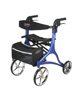 Crescendo Heavy Duty Rollator by Rhythm Healthcare - Blue