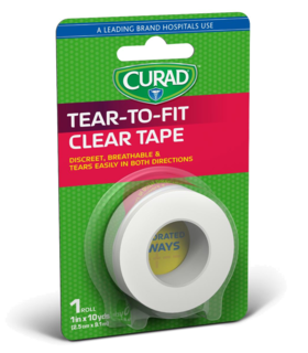 CURAD Transparent Adhesive Plastic Tape - Green
