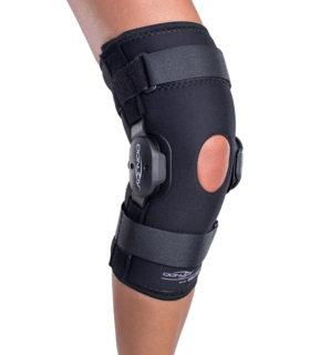  DELUXE HINGED KNEE SUPPORT Donjoy Advantage  - Black, M, none, none