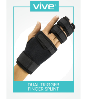 Dual Trigger Finger Splint vive health - Black