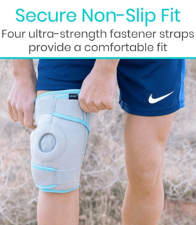 Standard Knee Ice Wrap SOFT BREATHABLE - Gray