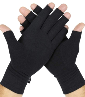 Arthritis gloves, full finger w/smart tip, cotton, vive health - Black, S