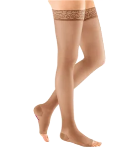 mediven sheer & soft 20-30 mmHg thigh with lace topband standard open toe