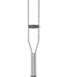Medline Steel Push-Button Crutches Tall Adult 350 LB - Silver