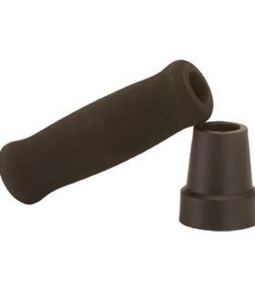 Offset Cane Tip & Grip - Black