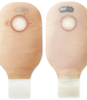 Ostomy Pouch New Image Two-Piece System 12 Inch Length Drainable, 2-1/4" - Beige