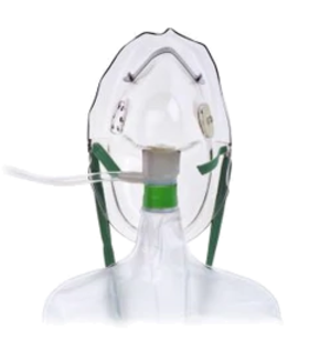 See-Thru Oxygen Mask, Medium-Concentration, Elongated, Adult - White