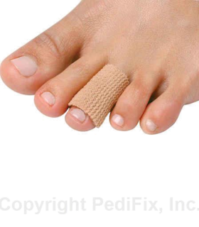 Visco-GEL® Fabric-Covered Toe Tube - Gold, S, none, none