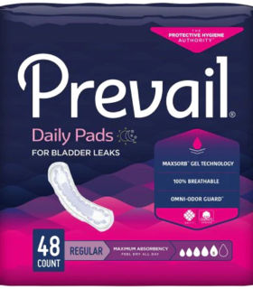 Prevail Daily Pads - Bladder Control Pad 11 Inch  Female  - Blue, M