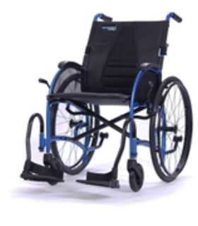 STRONGBACK 24 light weight mobility wheelchair - Blue, Medium,  up to 300 lbs., Carbon