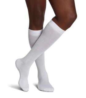  Diabetic Sock 160 Knee-high Compression - White, M, none, none
