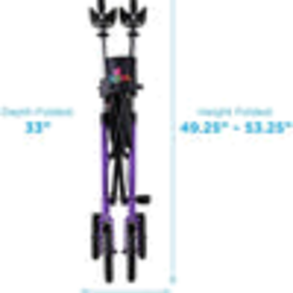  PHOENIX RISE UP ROLLATOR BLUE FOLDABLE, LIGHTWEIGHT NOVA 4801BL