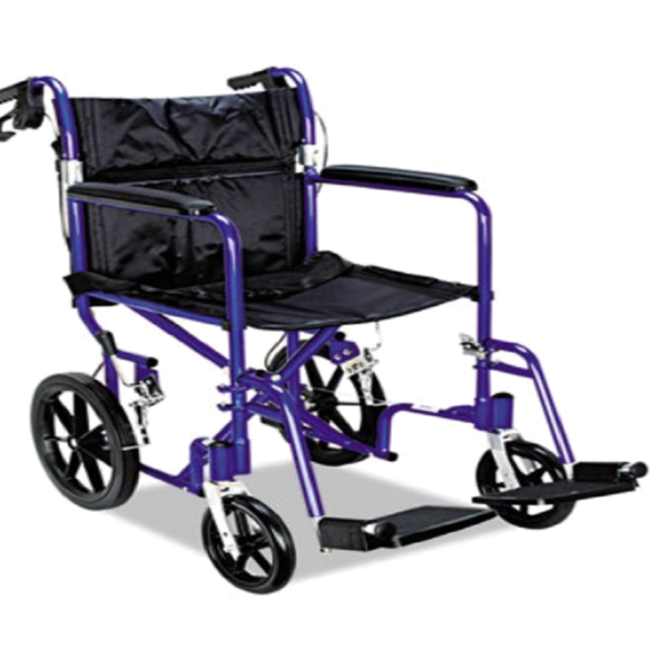  Ultralight Transport Mobility Wheelchair, 19 Wide Medline MDS808200F3B