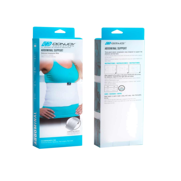 ABDOMINAL SUPPORT soft, three-panel DonJoy Advantage  DA161SR01-WHT-S