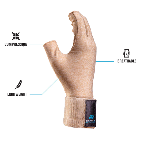 ARTHRITIS COMPRESSION GLOVES (PAIR) TAN COLOUR Donjoy DA191GL01-TAN-M