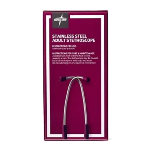 Adult Elite Stainless Steel Stethoscope Durable, 22-inch Medline MDS92280